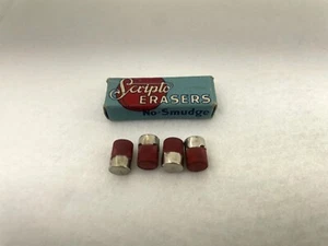 Vintage SCRIPTO Mechanical Pencil ERASERS ~ 4 in Box ~ Nos #85 ~ $5 ship/+Free - Picture 1 of 1