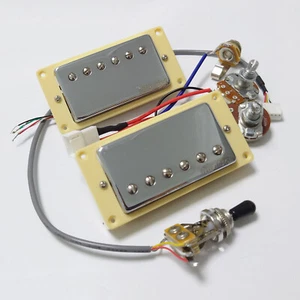For Gibson Wilkinson Alnico 5 Humbucker Pickup with 1V1T Wiring Harness 4C - Picture 1 of 54