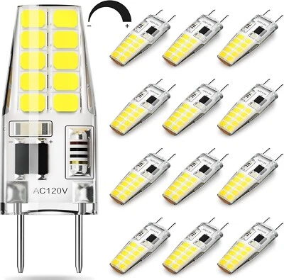 12-Pack G8 Led Bulb Dimmable, 120V T4 Bulb 20W, Daylight White 6000K, under Cabi - Image 1 of 4