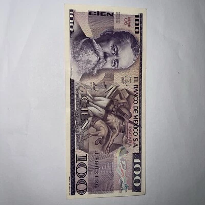 Billetes México 100 Pesos 1982 UNC Foto 1 de 4