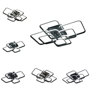 4/6/8 Heads Chandelier LED Lamp Black Framed Ceiling Light Room Pendant Lights - Picture 1 of 26