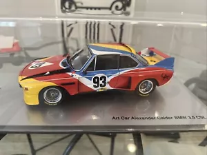 ALEXANDER CALDER ART CAR 1975 BMW 3.0 CSL MISPRINT 1/18 Scale w/Box And Booklet - Picture 1 of 6