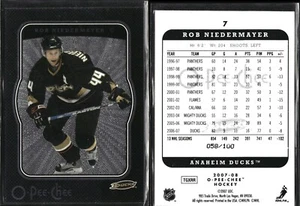 07/08 2007-08 O-Pee-Chee Micromotion schwarz #7 Rob Niedermayer Enten/100 - Bild 1 von 1