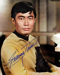 Sulu George Takei Trek Autographed REPRINT 8x10 Photo Buy 1 Get One Free - Picture 1 of 2