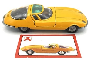 VTG POLITOYS Export Corvair Bertone No551, Yellow, Italy, 1:43, Info Trade Card - Picture 1 of 9