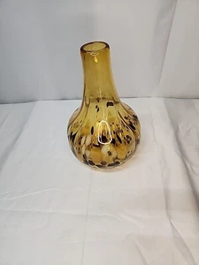 DE COLECCIÓN Cáscara de Tortuga Arte Vidrio Ámbar Soplado a Mano Marrón Mediano Grande - Imagen 1 de 6