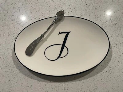 Mud Pie Monogrammed Initial T Tray & Spreader - Image 1 of 3