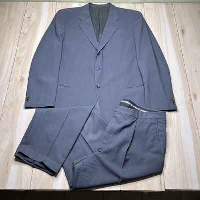 Armani Collezioni Gray Virgin Wool Suit Mens Size 50L Made In Italy - Image 1 of 4