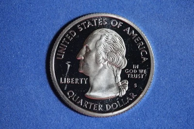 2000 S MASSACHUSETTS SILVER PROOF STATEHOOD WASHINGTON QUARTER #K57330 - Image 1 of 2