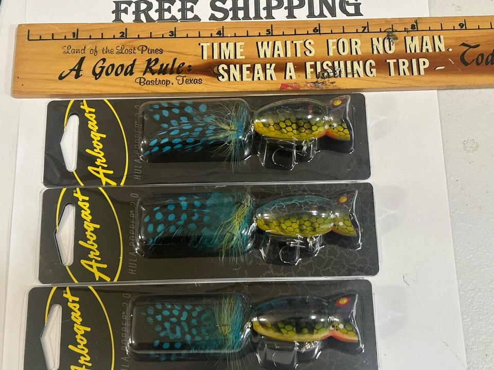 LOTE DE 3 señuelos Arbogast Hula Popper 2.0 Blue Kill Topwater 2 pulgadas 3/8 OZ NIPS Foto 1 de 4