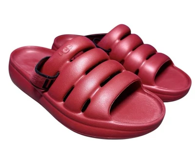 UGG SPORT YEAH Water-Resistant Slingback Sandals Slides Samba Red Mens Size 8 - Image 1 of 4