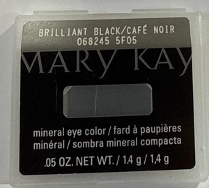 Mary Kay ~ MINERALISCHER LIDSCHATTEN ~ eingestellt ~ 0,05 Unzen ~ Brillantschwarz - Bild 1 von 2