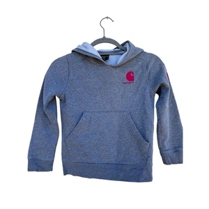 Carhartt Kids Hoodie, Gray, Logo, Sz S - Picture 1 of 5