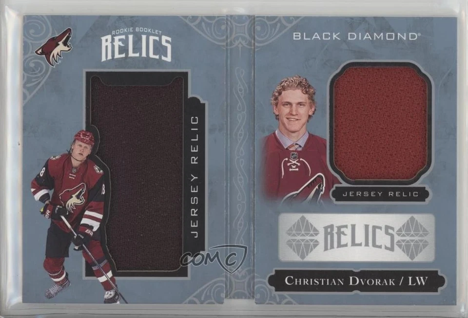 2016-17 Upper Deck Black Diamond Rookie Booklet Relics /299 Christian Dvorak RC - Image 1 of 2