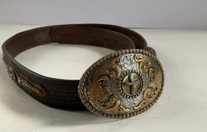 Nocona Damen Western Gürtel UND Schnalle verziert Leder Kreuz & Stern Concho 36” - Bild 1 von 22