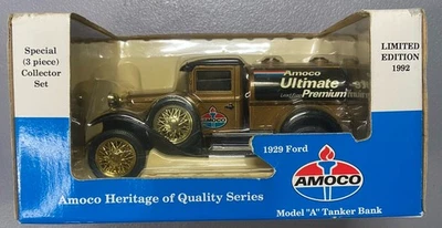 1992 Liberty Classics Diecast 1929 Amoco Gold Premium Ford Model A Tanker Bank - Image 1 of 4