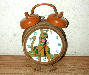 RELOJ DESPERTADOR VINTAGE HANNA BARBERA SCOOBY DOO TERCIOPELO MARRÓN - Imagen 1 de 11