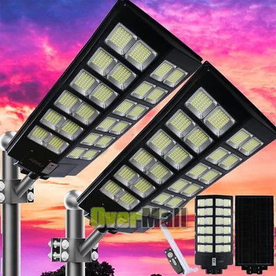 Lámpara de calle solar comercial súper brillante de 11000 W para exteriores de anochecer a amanecer Foto 1 de 4