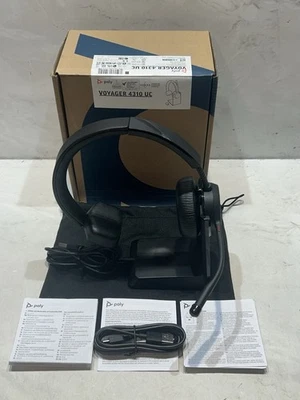 Plantronics Poly Voyager 4310 UC Wireless Mono Headset (With Stand) - Boxed VGC - Image 1 of 4