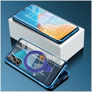 360 Magnetic Case for Samsung Galaxy S25 FE Cover Privacy Anti Peep Ring Stand - Picture 1 of 14