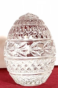 Glass Egg Crystal Cut Made in Germany Franklin Mint Vintage 1988  3"x2.23" - Picture 1 of 7