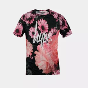 Hype Girls Pink Flower T-Shirt - Picture 1 of 2
