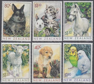 NEW ZEALAND Sc #1573-8 CPL MNH SET of 6 - POPULAR DOMESTIC PETS - Picture 1 of 1