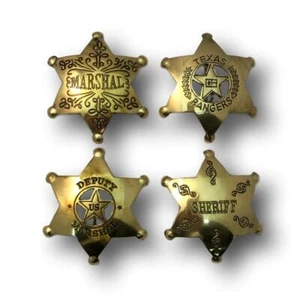 Large Wild West Brass Badges - Deputy US Marshal - Sheriff Marshal  - Picture 1 of 9