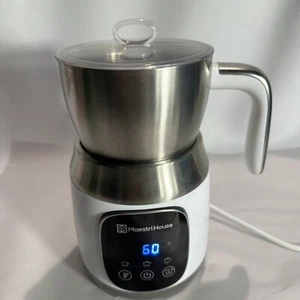 Maestri House Electric Milk Frother 21 Oz- Smart Touch White MMF-9304 - Picture 1 of 7