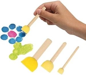 28-Pieces Assorted Size round Sponges Brush Set, Paint Tools for Kids - Picture 1 of 9