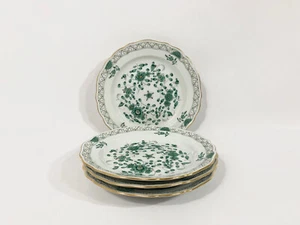 4x Meissen Indian Flower Green Desserts Salad Plates 18 cm - Picture 1 of 10