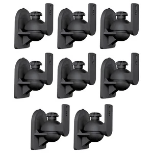 8 Pack Lot - Universal Satellite Speaker Black Wall Mount Brackets fits Bose - Picture 1 of 8
