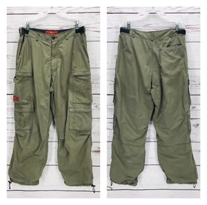 Vtg Abercrombie & Fitch Paratrooper Cargo Pants Men's L-Military Baggy 90s Y2K - Picture 1 of 17