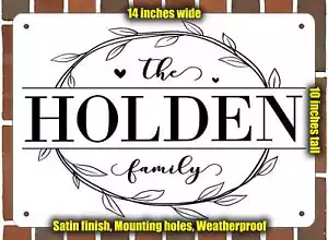 Holden Family Decorative Metal Door or Wall Plaque (Style 1) - Picture 1 of 1