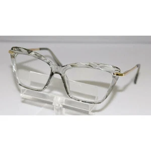 New Authentic Elvin Mathews EM2500Y 003 transparent Gray Cat-eye Reading Glasses - Picture 1 of 7
