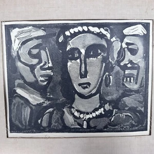 1932 VTG George Rouault Les Visages Lithograph Restrike Collectors Guild - Picture 1 of 11