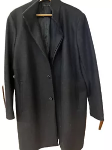 Cappotto da uomo Theory grigio lana coda midi XXL - Foto 1 di 16