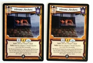 Hiruma Archers (2) L5R Legend of the Five Rings CCG An Oni's Fury AOF - Picture 1 of 2