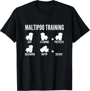 Maltipoo Training für Maltipoo Besitzer Geschenk Unisex T-Shirt - Bild 1 von 3