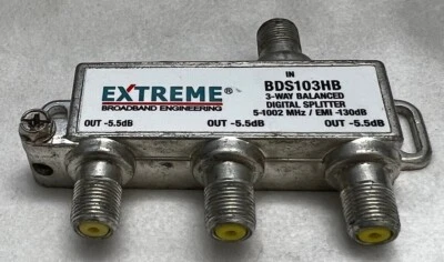 Extreme 3-Way Balanced HD Digital High Performance Coax Cable Splitter BDS103HB - Image 1 of 3