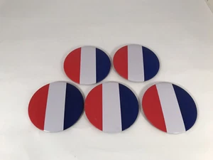 Lot of 5 Red White Blue Pinback Buttons 3" American Holiday Patriotic Campaign - Picture 1 of 10