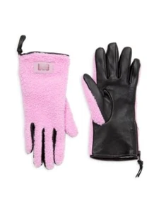 NWT UGG Leather & Faux Shearling Gloves - Picture 1 of 2