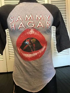 Camisa rara de colección 1983 Sammy Hagar Three Lockbox Texas Tour Talla pequeña Rock Metal - Imagen 1 de 5