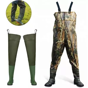 Waterproof Waders Camouflage for Fishing Leisure Water Gardening or Agriculture - Picture 1 of 25