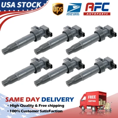Upgrade 6 Ignition Coil For Hyundai Sonata Kia Sedona Cadenza 2006-18 3.8L UF546 - Image 1 of 4