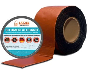 Bitumenband Aluband Reparaturband Dichtband - Breite 100 mm Terracotta/Ziegelrot - Picture 1 of 6