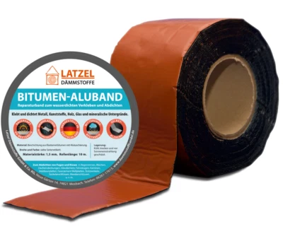 Bitumenband Aluband Reparaturband Dichtband - Breite 100 mm Terracotta/Ziegelrot - Bild 1 von 4