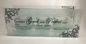 Candle Holder Votive Glass Tealight "Every Good and Perfect..." James 1:17 - Picture 1 of 4