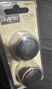 Chapter Oil Rubbed Bronze Finish Lot Of 4 Round Knobs Brand New - Picture 1 of 5