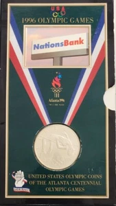 1996-D Atlanta Olympics High Jump Commemorative Silver Dollar - Picture 1 of 3